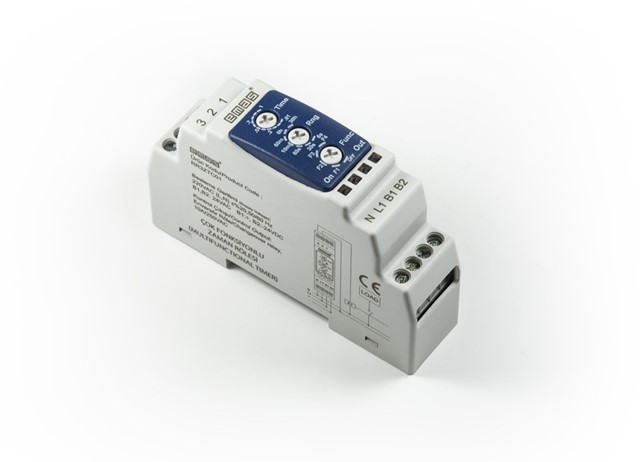 RR3 SeriesRail Mount 24VAC/DC-230VAC 1CO 10A (rezistif) 0,06sec-30hour Analog Time Electronic Relay